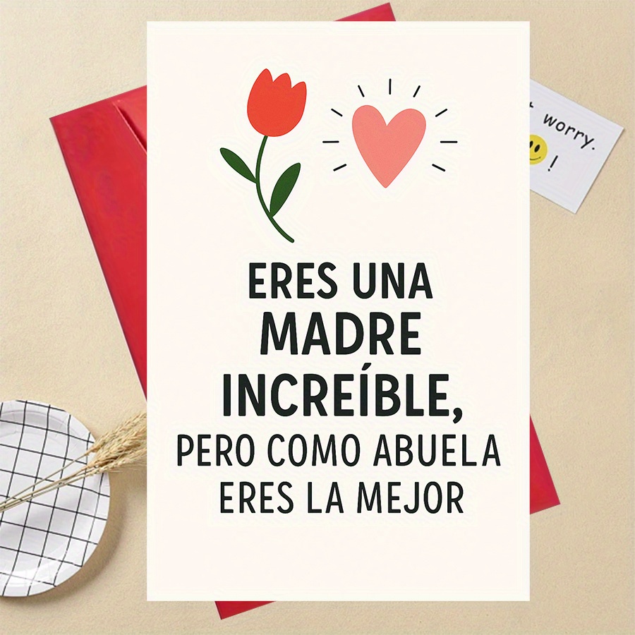 TEMU Un Regalo Ideal, esta tarjeta de felicitación honra a una maravillosa y a la mejor , lo que la para reuniones familiares y regalos sinceros para