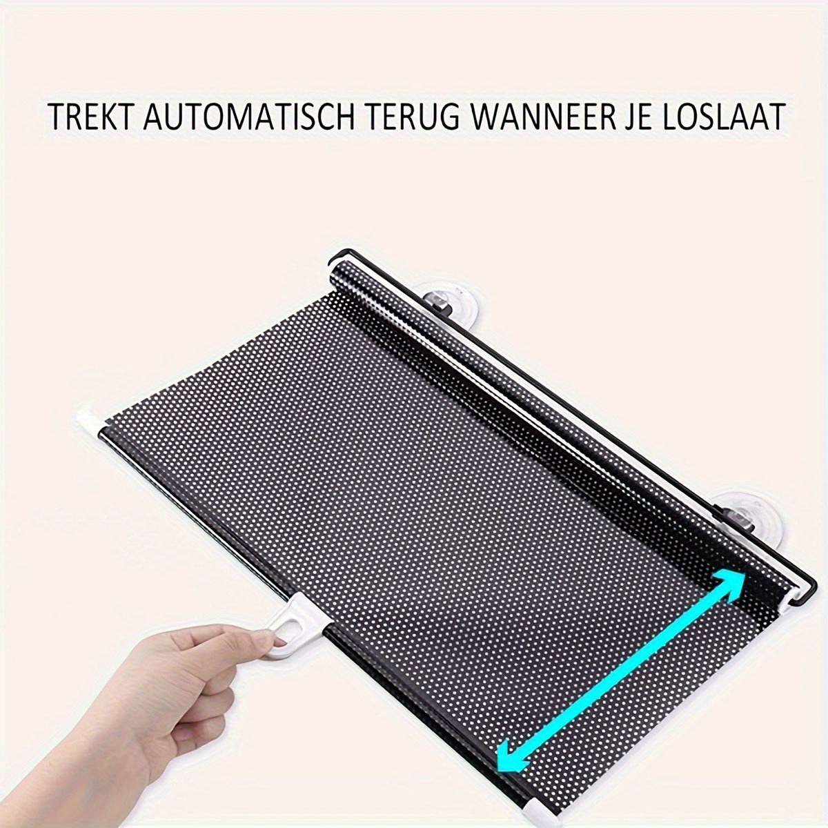 Set of 2 Wireless Roller Blinds - Black Shades Featuring 6 Suction Cups, Insulating Properties, Suitable for Bedroom, Living Room, Home Office, And Window Treatments | Contemporary Window Coverings | Easy to Install Curtains
