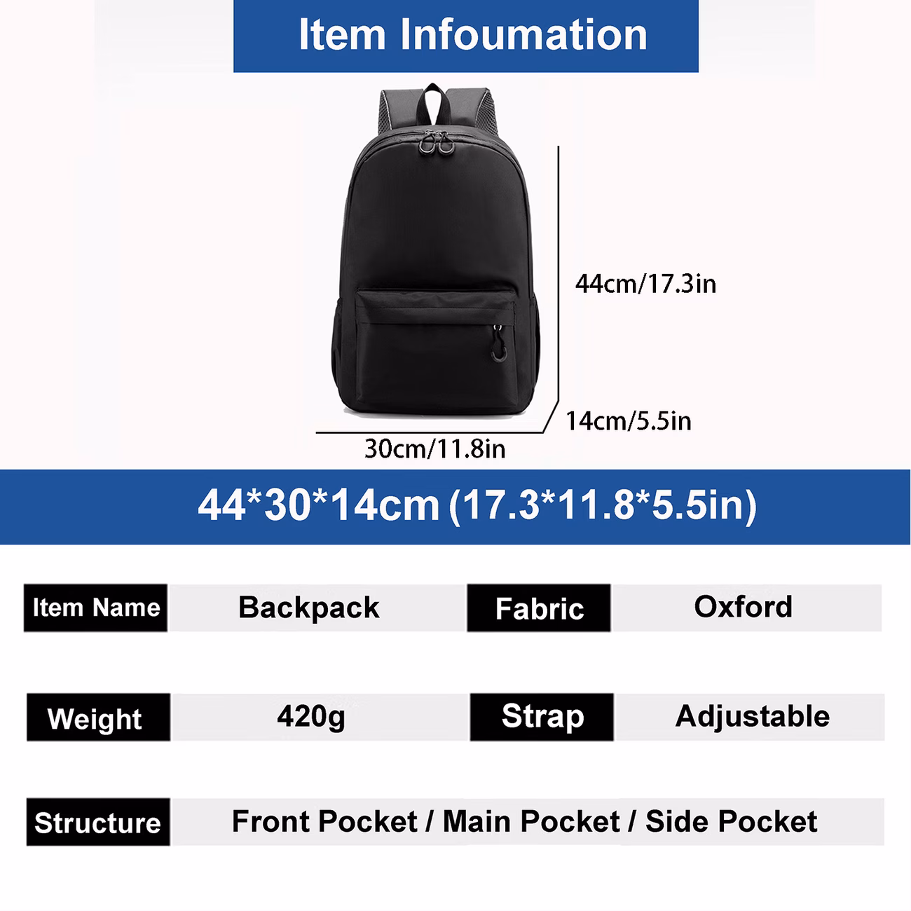 con motivo aereo, da viaggio stiloso stampato, per laptop di capacità , spazioso e , disponibile in più colori, con tasche laterali, per lavoro, pendolarismo allaperto, una scelta regalo perfetta Dettagli dell'articolo 4