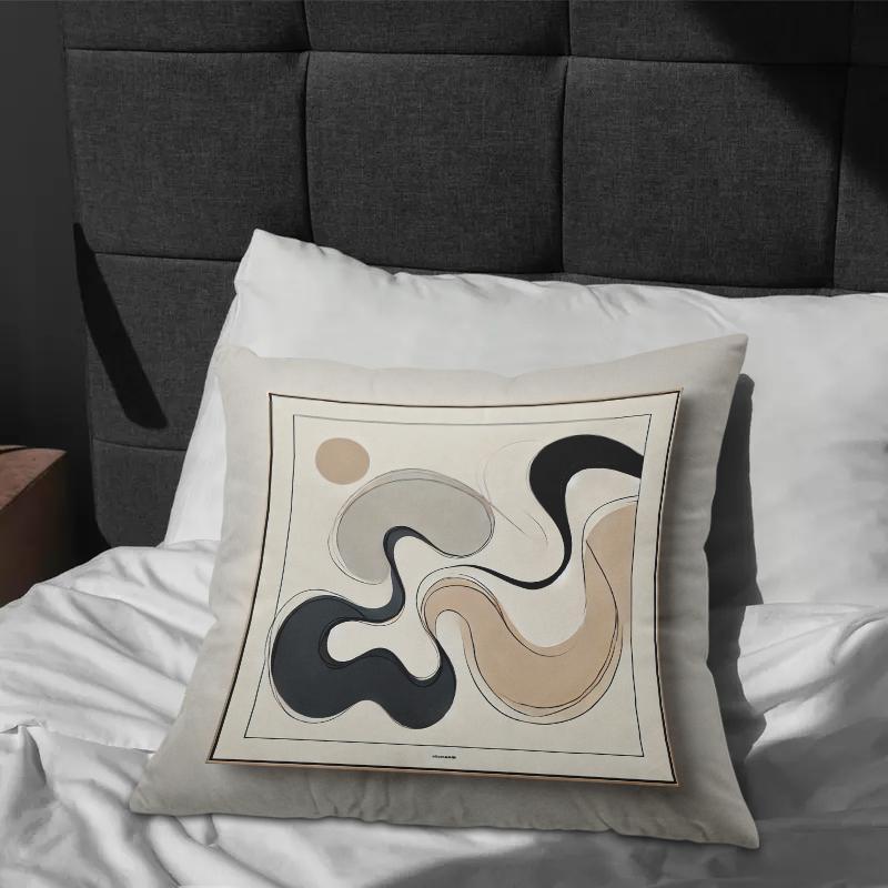 abstract   polyester throw pillow covers soft comfortable machine washable for   sofa bedroom party decor with pillow insert not included details 4