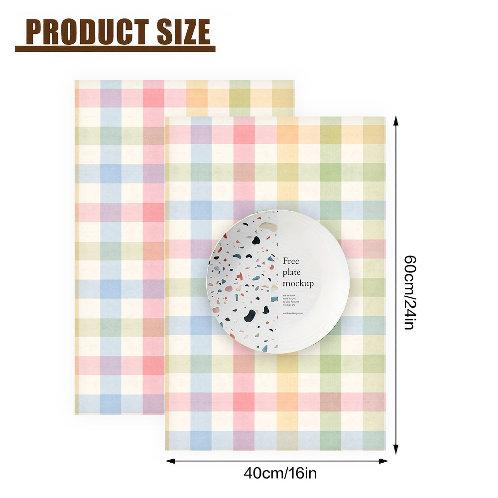 TEMU 2pcs Set, Colorful -themed Fingertip Towel/kitchen Towel, Macaron-colored Pattern Featuring Soft Tones Of Pink, Purple, Blue, Yellow, And Green.