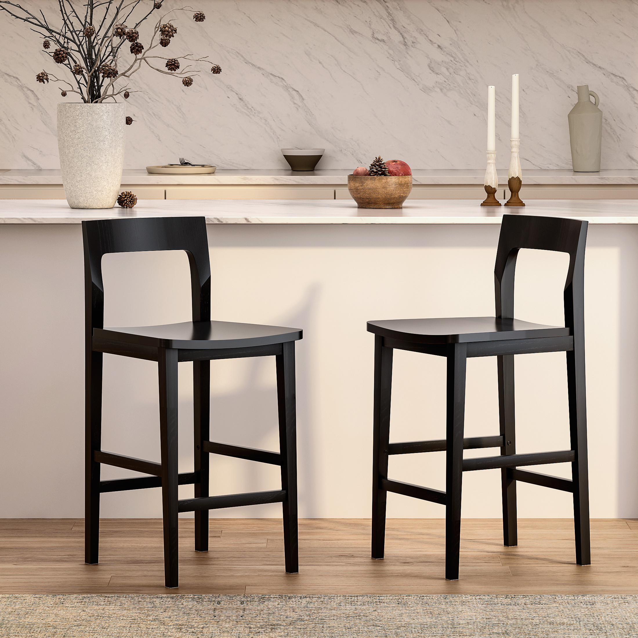 Counter Height Stools Set of 2, Farmhouse 25