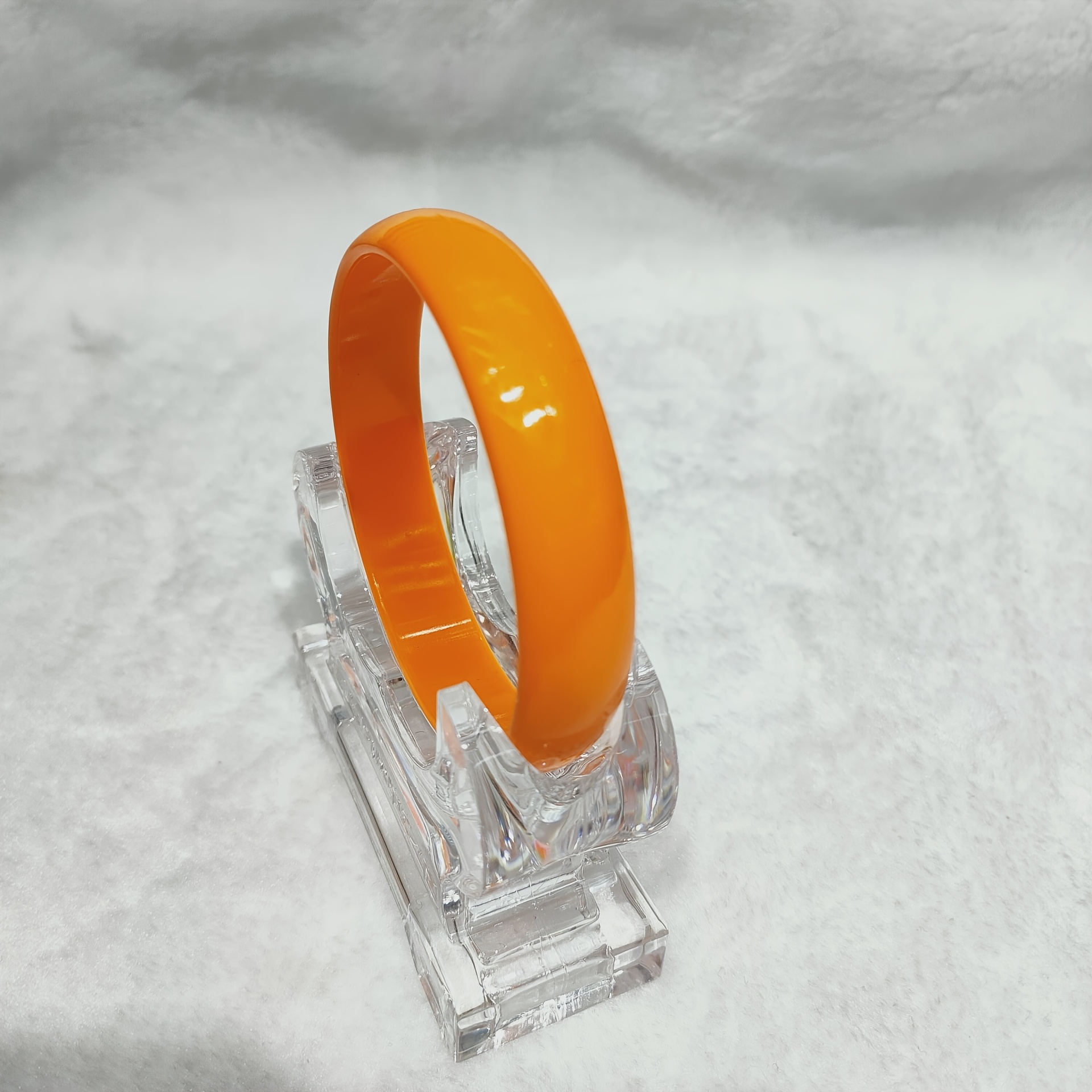 5pcs Vibrant Multicolor Resin Bracelets Set, Casual Gifting