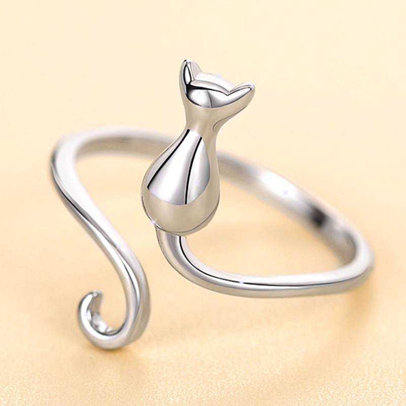 TEMU Anello Gatto Facile da Indossare per Feste di Ragazzi, Vacanze, Giornata Quotidiana, , Regolabile, Anello a Forma , Gioielli Regalo, Per