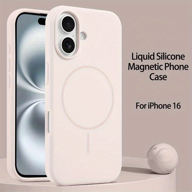 Matte Liquid Silicone Back Case, Magnetic Wireless Charging Cover, Soft Gel Shockproof Phone Shell Compatible with For iPhone 16 Pro Max 15 14 13 12 11 Pro Max Plus Models - Image 9