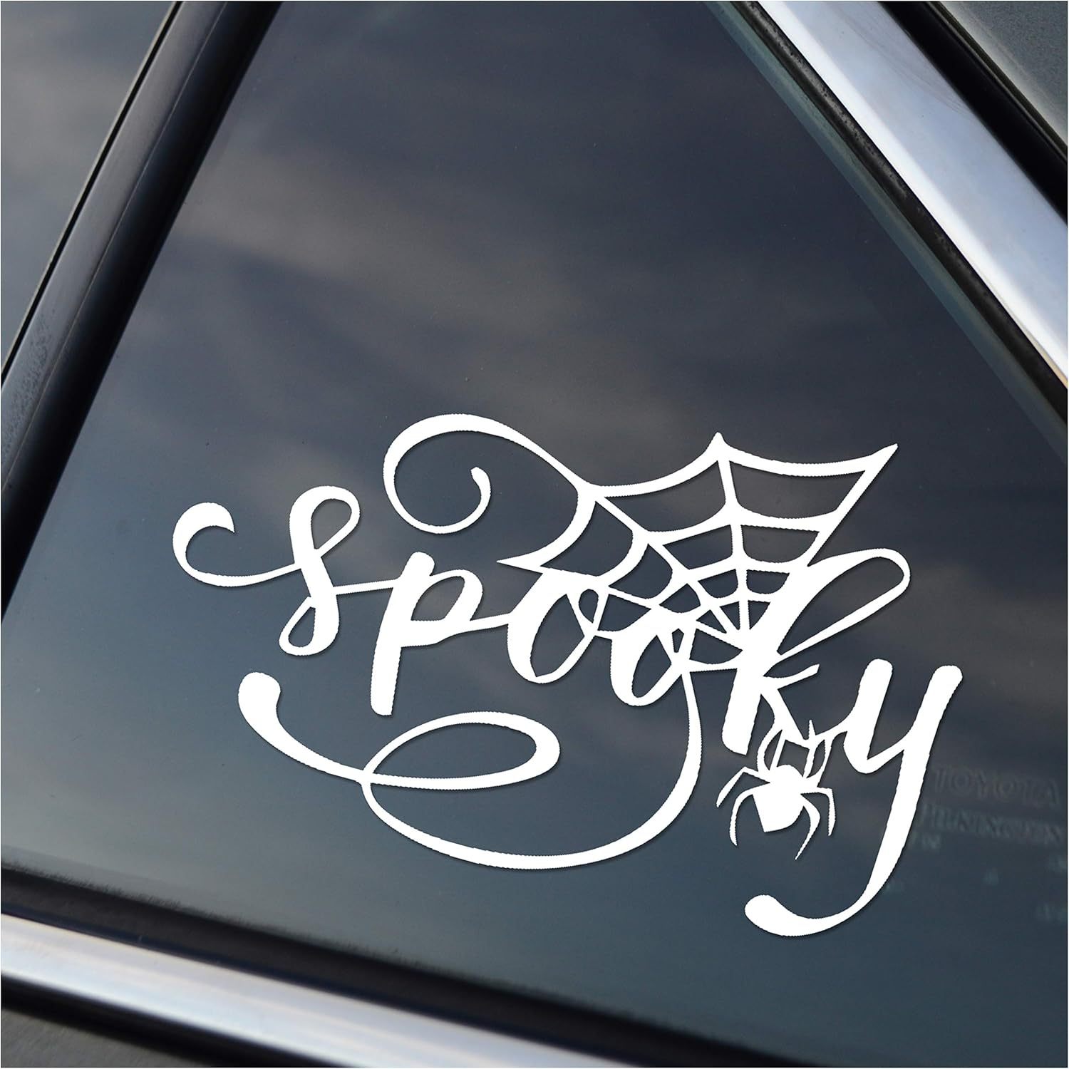 2pcspooky Spiderweb Vinyl Car Window Decal Sticker