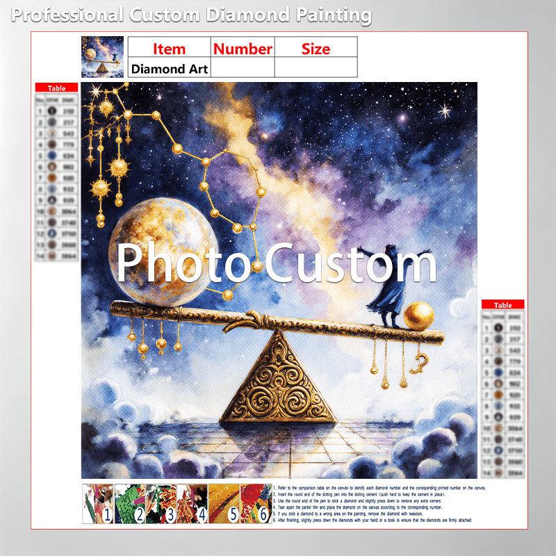 TEMU Personalized/custom Diy Diamond Painting, A Journey Of Fantasy Guided By The Starry Sky, Mysterious Theme, Starry Sky Art Diamond Painting