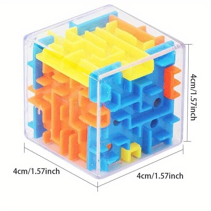 12pcs Fun 3D Cube Rolling Beads Maze Educational Toys