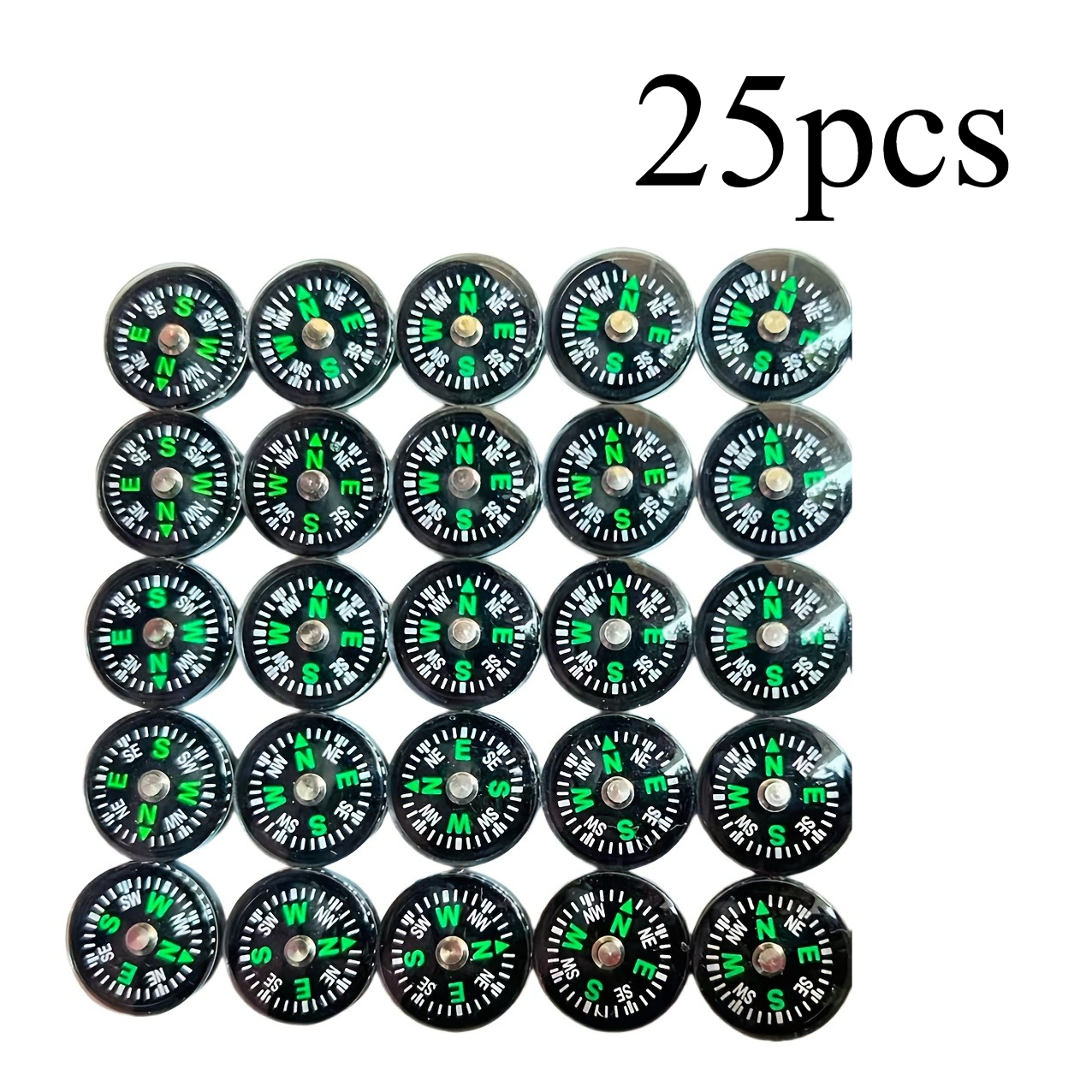 TEMU Juego de para de 25 piezas con aguja de de acero inoxidable, puntero de azimut portátil para exteriores, para automóviles, profesional de
