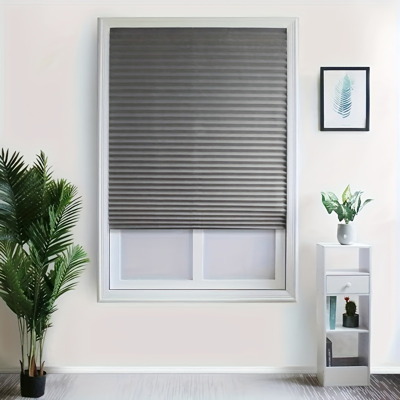 

Cordless Pleated , Blackout Blinds, Portable Temporary Shades For Living Room Office Home Decor - Contemporary Plastic Material - Pack Of 1