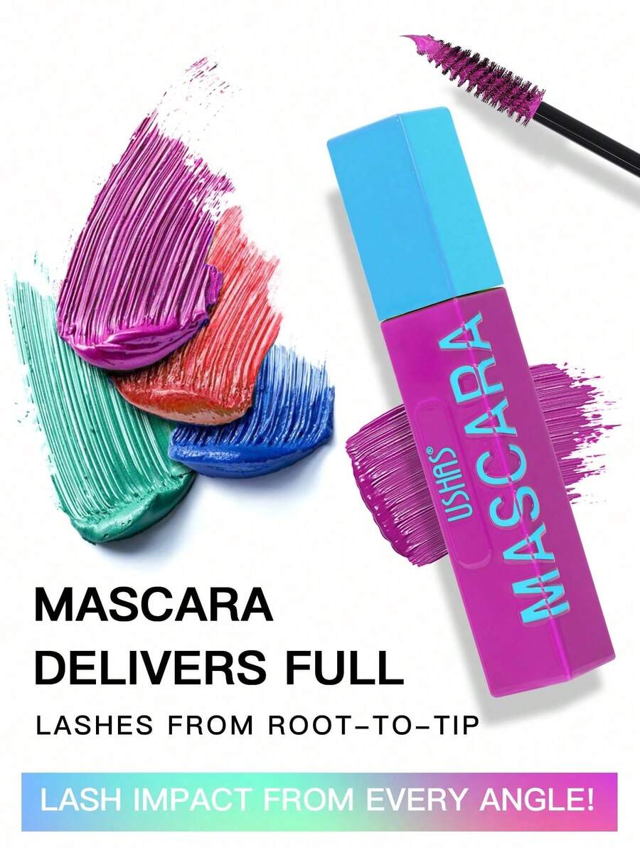 Colorful Waterproof Mascara Smudge-Proof Long-Lasting Volumizing Eyelash Makeup