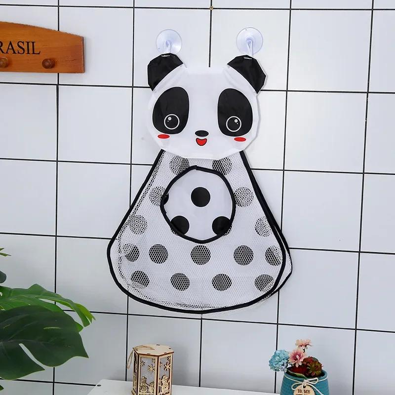 Cute Cartoon Animal Transparent Mesh Hanging Storage Bag Bathroom Shampoo Shower Gel Wall Dry-wet Bag