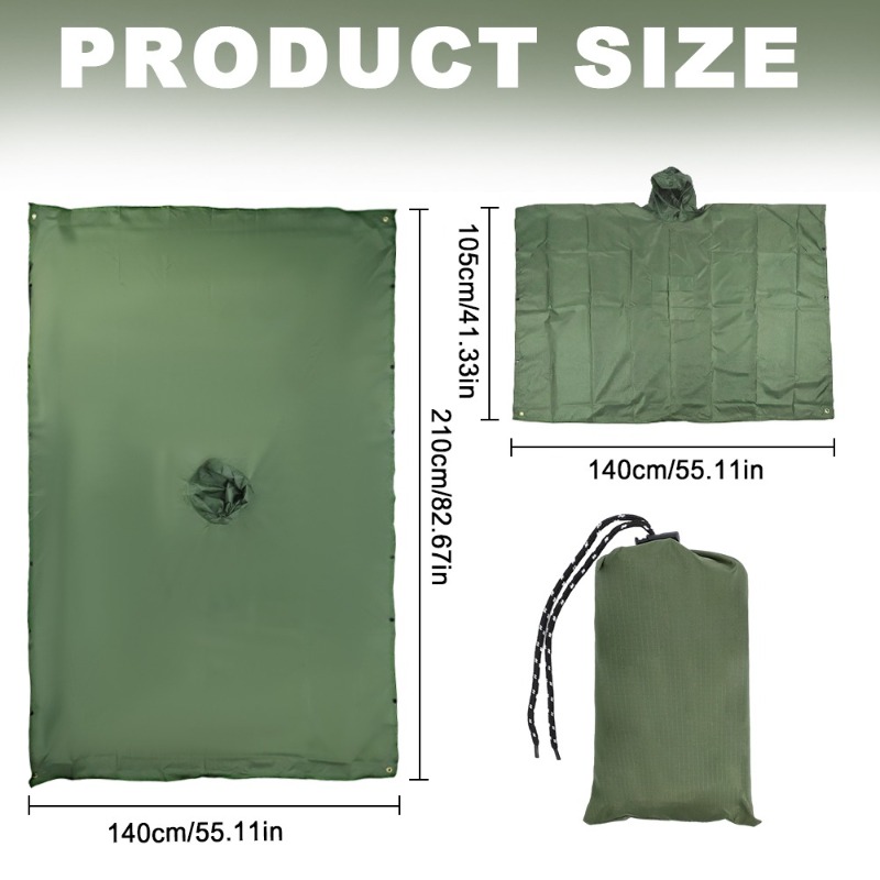 Foldable Unisex Raincoat With Portable Storage Bag, Premium Outdoor Rain Coat Suitable For Mountaineering, Camping, Fishing And Watching Sports Events