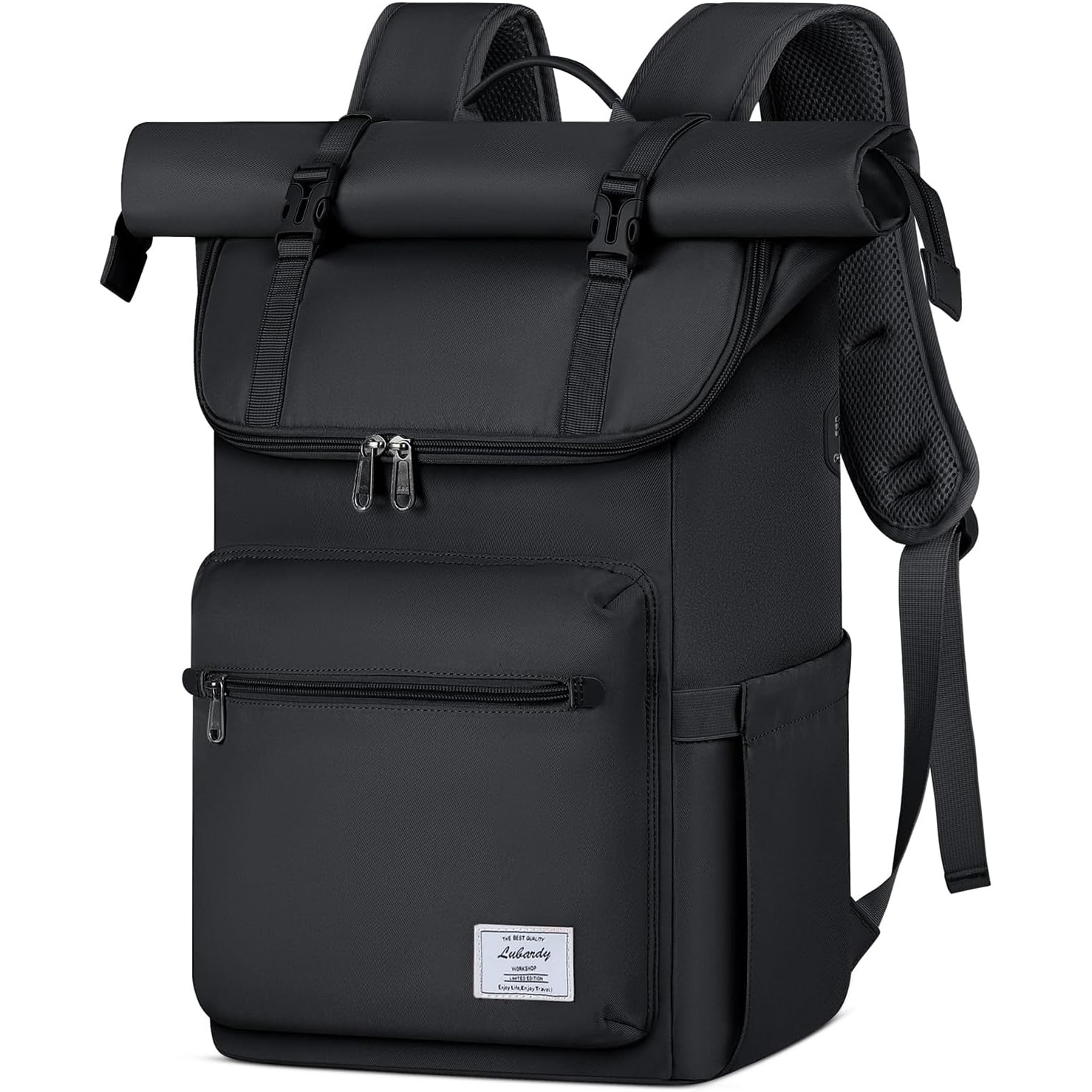 Rainsmore Rolltop Backpack Men Women Travel Backpack Men's Laptop Backpack 17.3 Inch School Backpack Daypacks For University Work