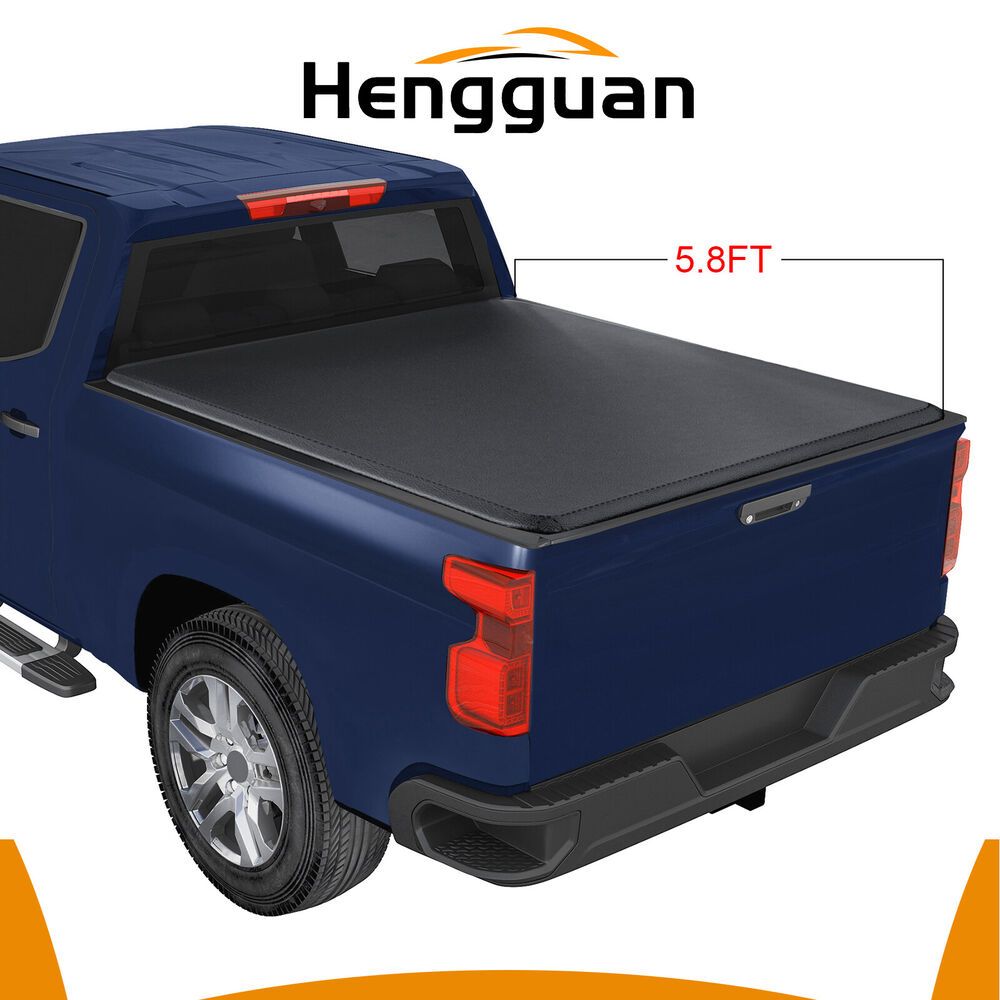 TEMU 5.8ft Up Bed Tonneau Cover For Silverado/ For Sierra 1500 07-24