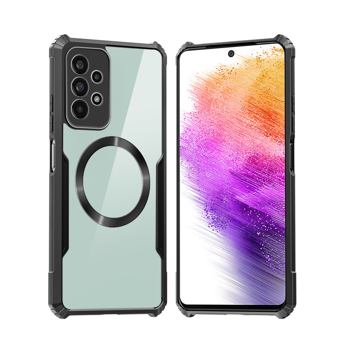 TEMU Phone Case: Compatible With Galaxy A52 4g/ 5g/ A52s 5g Phone Cases Magnetic Casing Shockproof Soft Cover Acrylic Transparent Back Protection