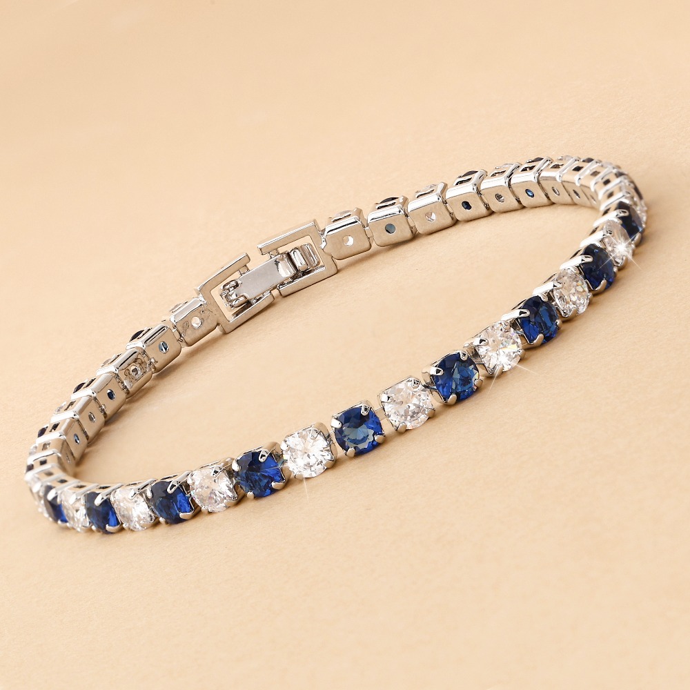 TEMU 1 bracelet de tennis tendance et pour femmes / Nouveau design pour / Temps de mode, polyvalent, accessoire de poignet / Bijou pour et amante