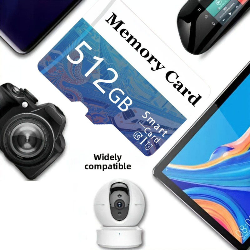 TEMU 1pc 512gb Tf Card - 10-class Compatible With Tablets, Cameras, Smartphones, Laptops, Pcs, Car Stereos & Gaming Consoles, Durable & Solution,