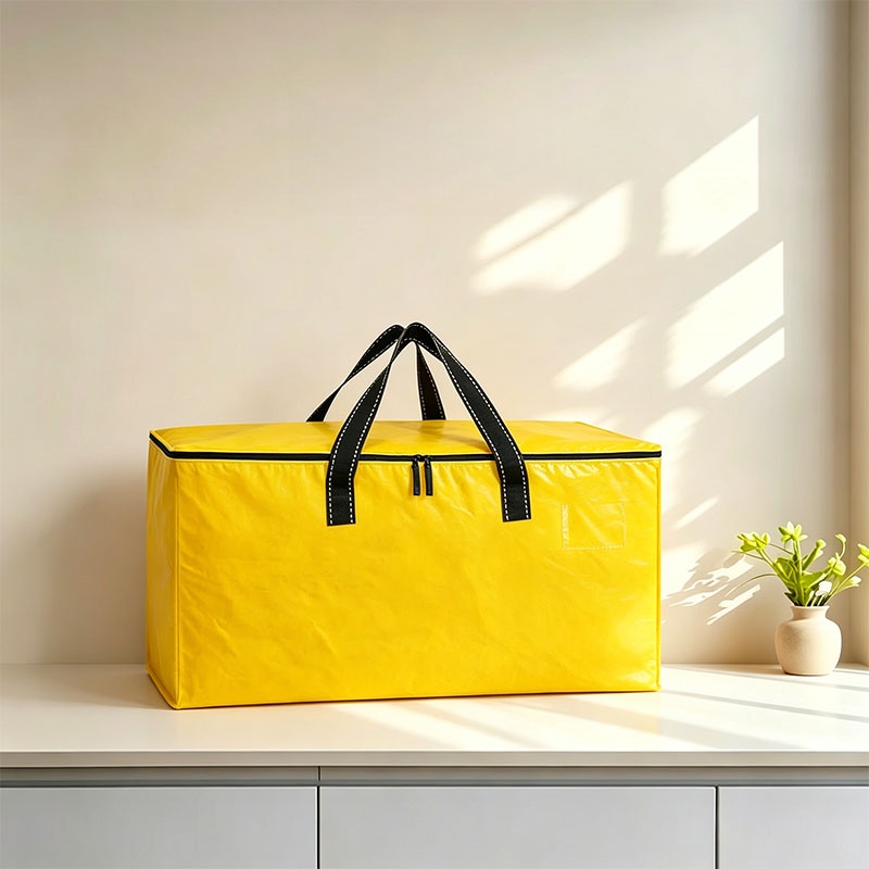 TEMU Large Capacity Moving Storage Bag, Heavy Duty Organizer For Clothes, Bedding & Quilts, Reinforced Handles, Foldable, For Travel, Moving & Home