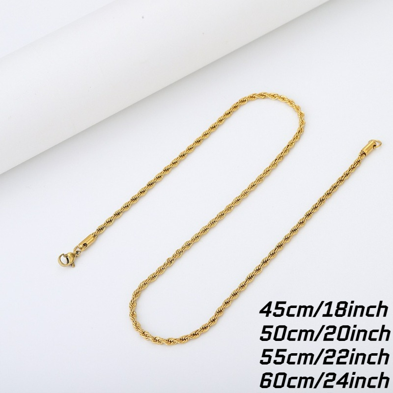 Women's Vintage Twisted Rope Thin Clavicle Necklace