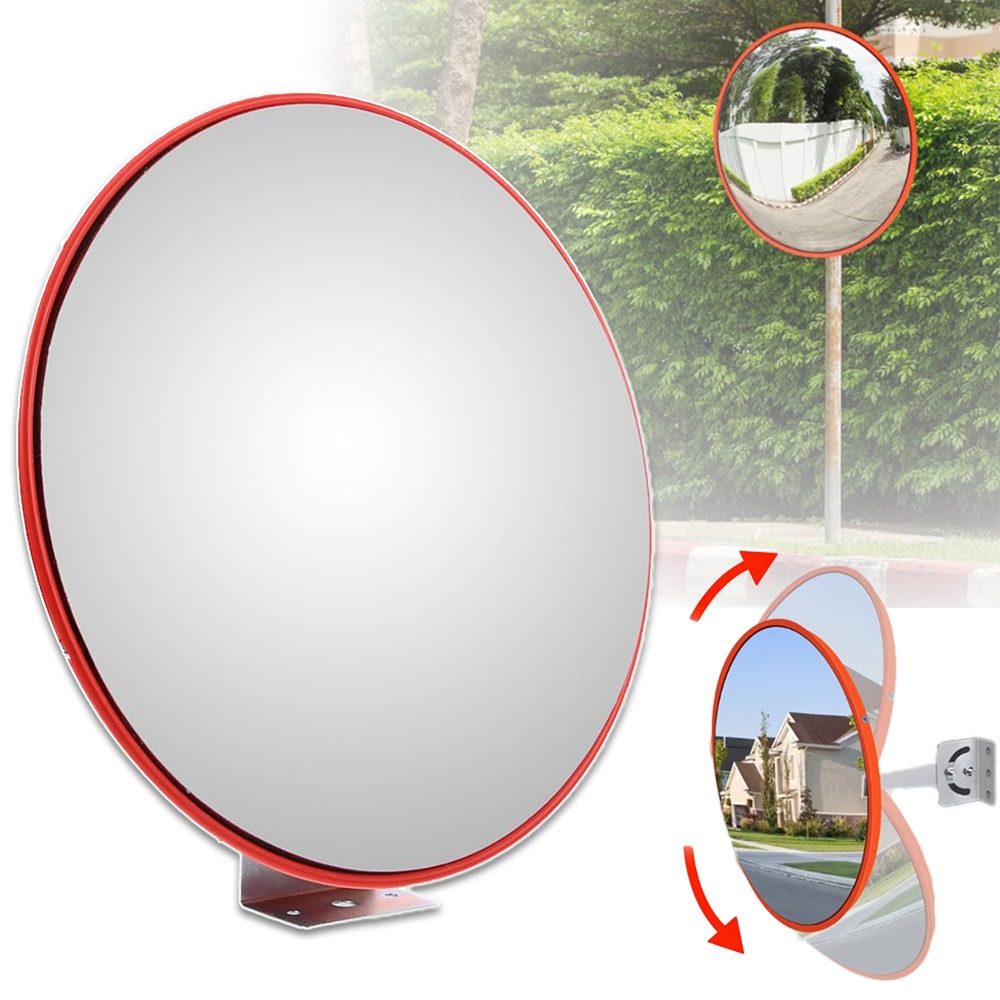 30cm , Adjustable Wide Angle Mirror For Shopping Mall, Garage, Courtyard, Warehouse, Convex Round Design