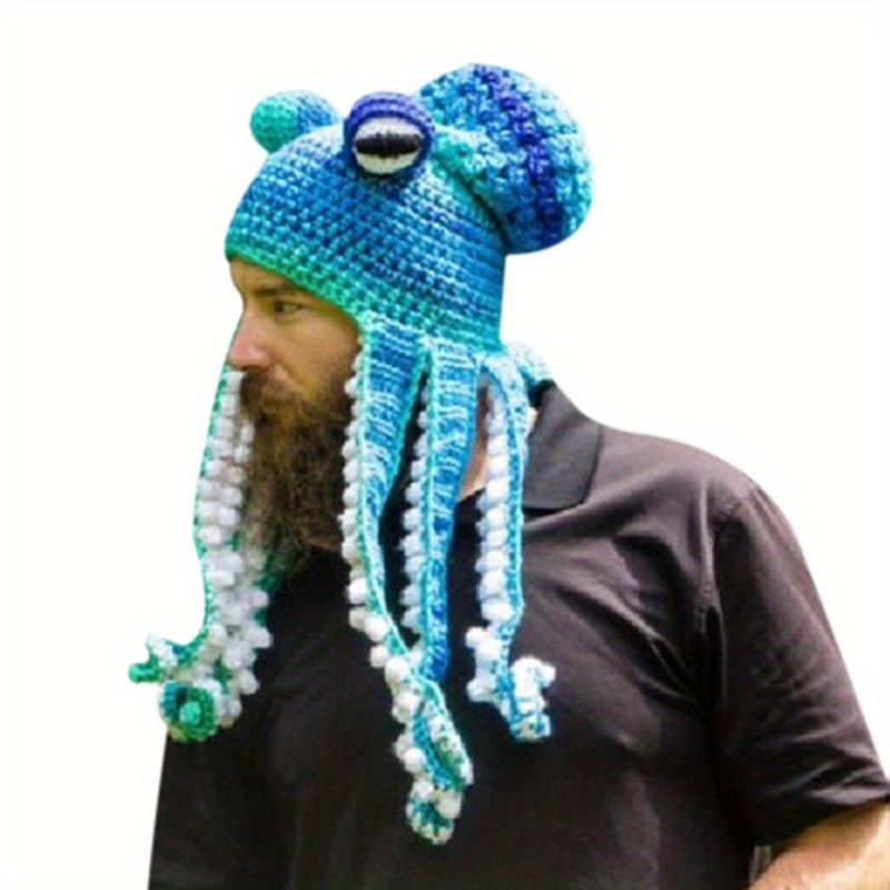 

Cozy Octopus Knit Beanie, Soft & Hat For Men And Women