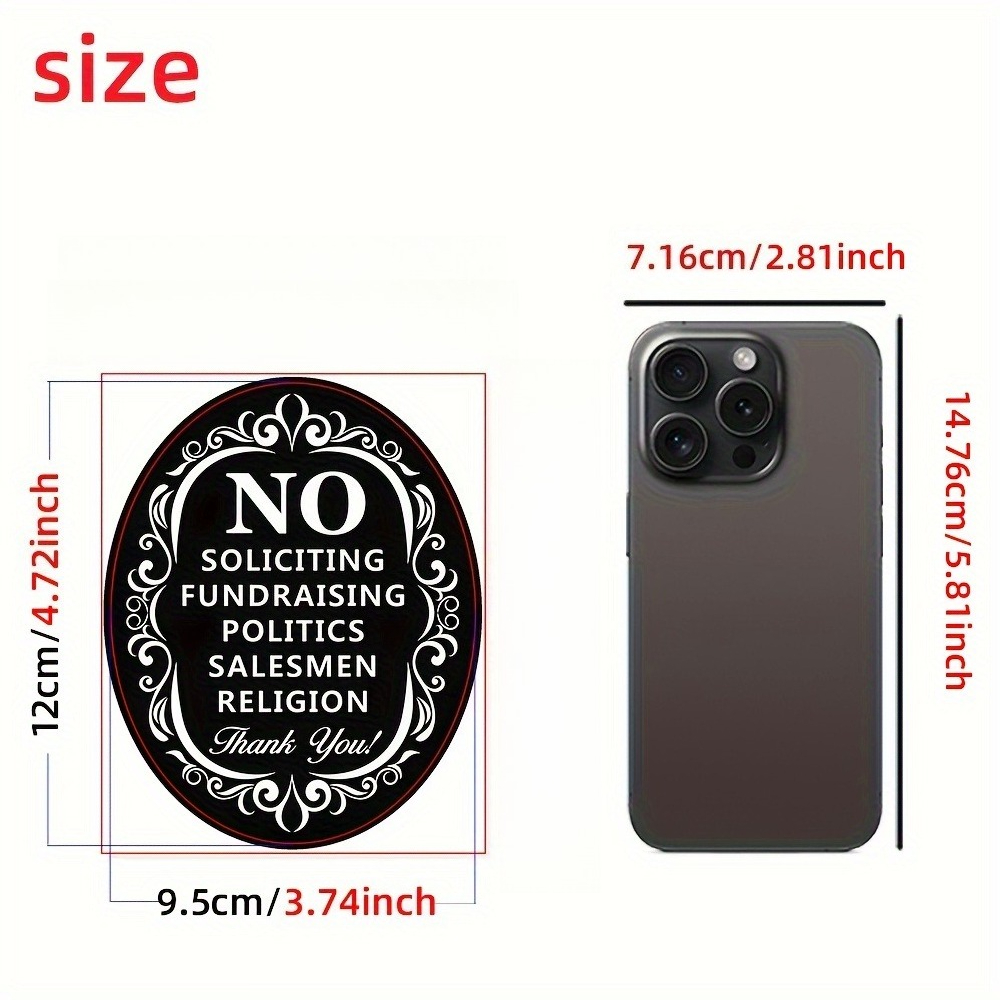 Stickers For And No - Warning Decal For Doors Made Of Pvc Vinyl - Waterproof Self-adhesive Sticker - Sign For Home Or Office Door And Wall - Easy To Remove Without Residue - Designed For Smooth