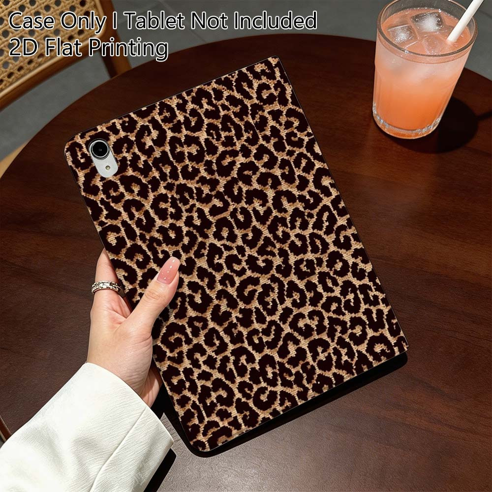 TEMU 1pc Tablet Cover With Stand 2d Flat Printing Leopard Print For Ipad 11 11th 10th 9th 8th 7th 10.9" 10.2" Pro 13 12.9 11 Inch Air 13 11 3 5th .5"