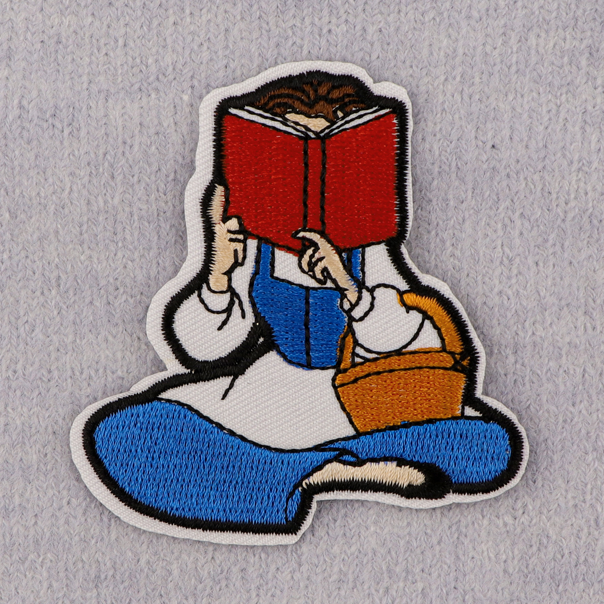 TEMU Patch brodé appliqué autocollant avec dessin animé de livre à lire pour couture sur vêtements, chapeau, jean, insigne thermocollant, accessoire