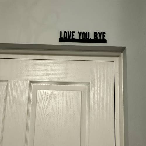 2d flat a 2d flat printed classic artificial wooden love you bye sign 1pc suitable for geometric wall art for the living room indoor wall hanging decor suitable for decor and gifts for holidays and valentines day