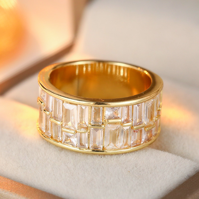 Unisex Fashionable Classic Double-Color Wide Ring