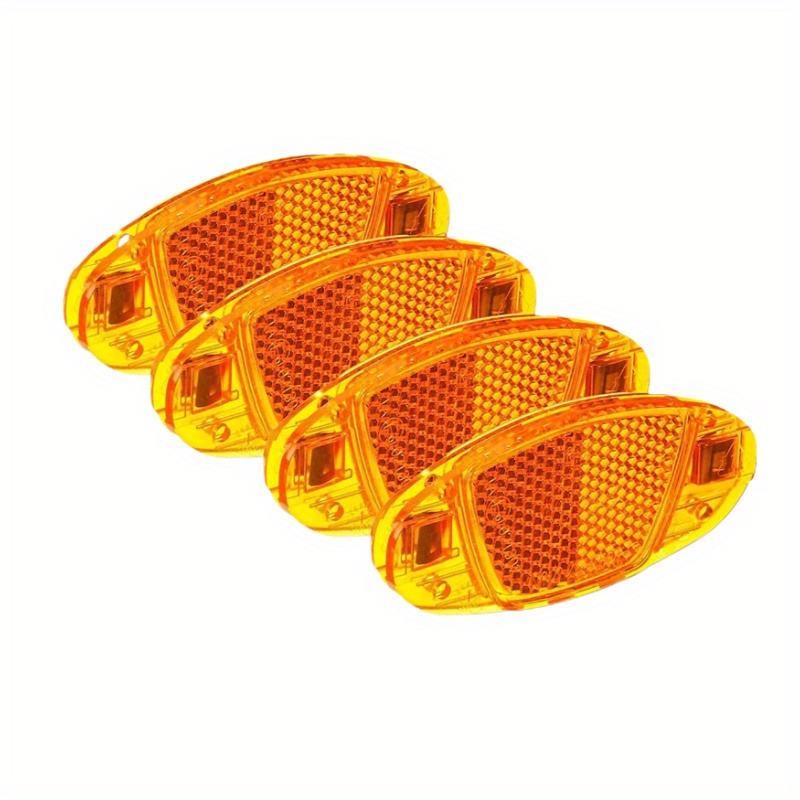 TEMU Bicycle Spoke Reflector Accessories, A Set Of 4, Durable And Shatterproof Reflectors, Bicycle Reflectors, Cat-eye Reflectors, Very Suitable For
