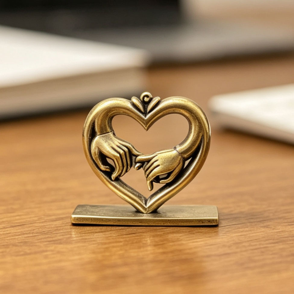 TEMU Vintage -shaped Holding Hands Figurine, Adult Desktop Decoration, Home Desk And Bookshelf Decorative Craft, Couple's Commemorative Ornament For