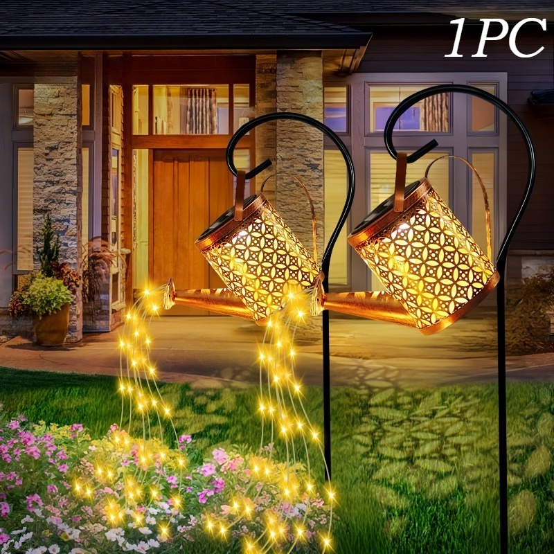 E-shop Bunte/Warmlicht-Solar-LED-Kessellampe, IP65, Solar-Gartenleuchte, Solar-Zierleuchte, Solar-Hängeleuchte für den Außenbereich,