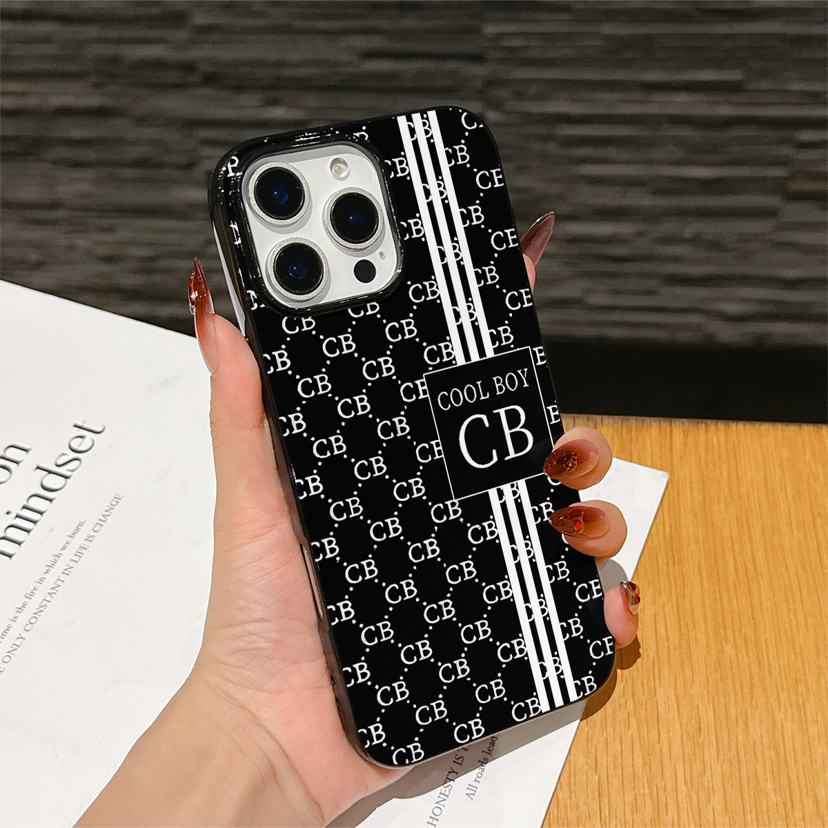 TEMU Custodia per telefono - Elegante cover in TPU gelatinoso con stampa della CB che offre protezione completa per Apple iPhone 6/7/8/X/Xs/Xr/Xs