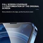 pack of 4 9h hardness ultra clear tempered film for iphone 11 12 13 series smooth hd transparent shield with side guard plate security