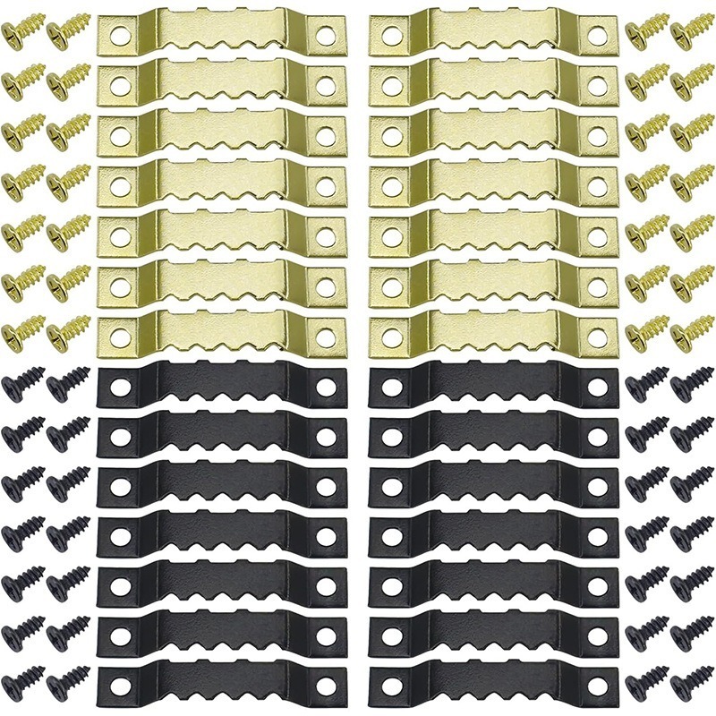 Image of 42pcs 14pcs Hooks And 28pcs Screws Serrated Hooks Steel Picture Hooks With Screws For Home Decor Hanging Paintings Artwork Photo Frames Wall Hardware Random, Utility Hooks