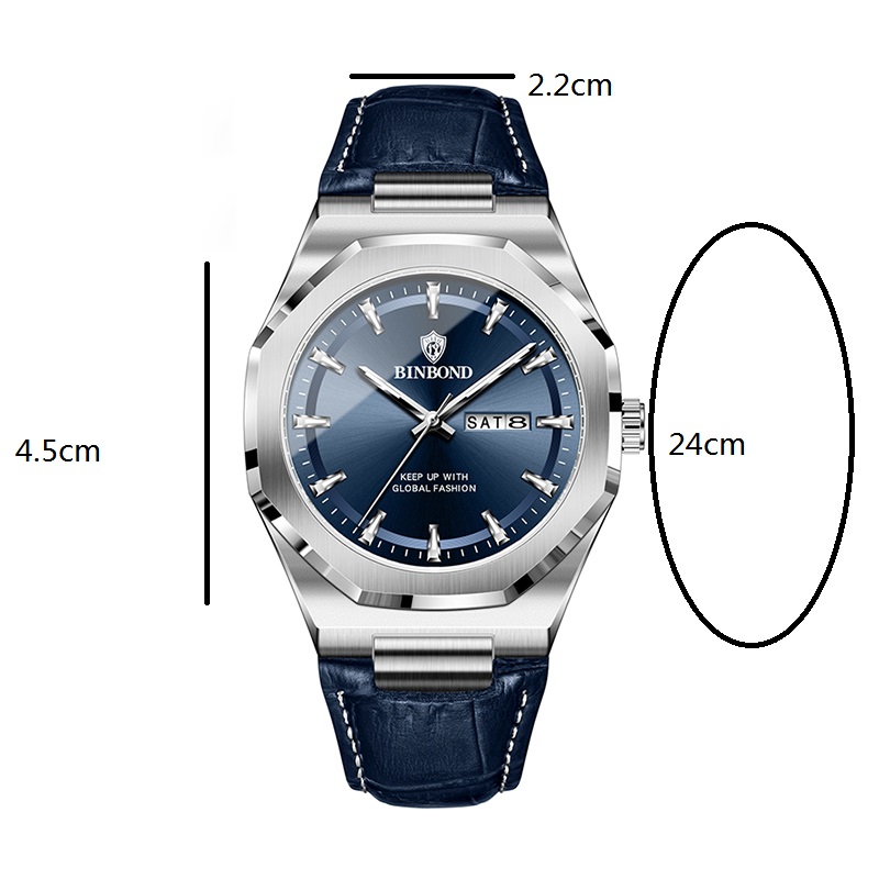 mens casual calendar quartz watch high quality fashion watch Product details 8