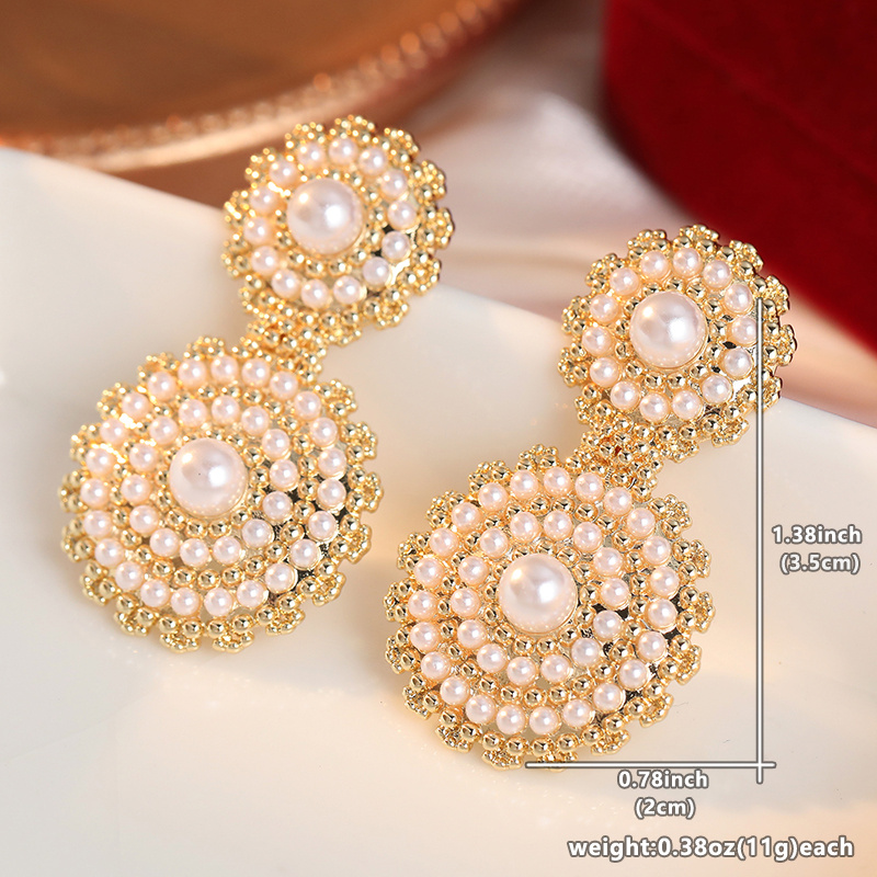 Women's Retro Double Flower Shaped Earrings