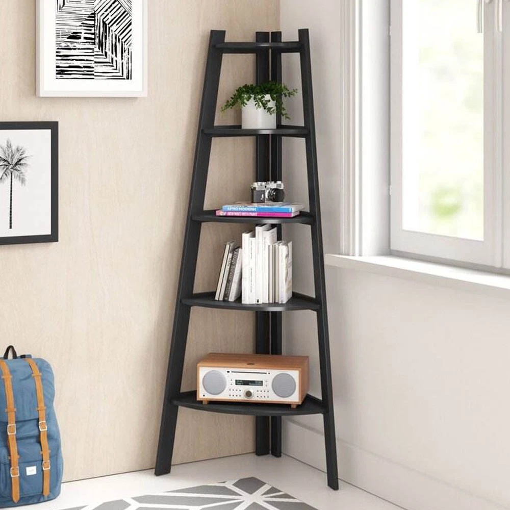 30 X 106cm Pvc Step Corner Display Rack, Space- Organizer For Balcony Plant Study Book Bathroom Storage, Standing Shelf, Standing Shelf