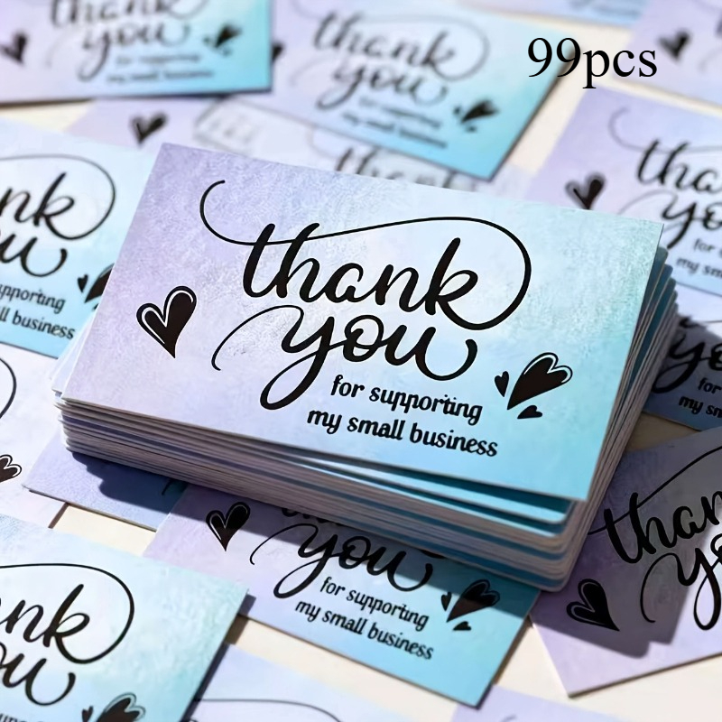 TEMU 99pcs/49pcs Customer Thank You Cards, Premium Gift Thank You Cards, Business Order Thank You Cards, Suitable For Gift Decoration, Gift Box