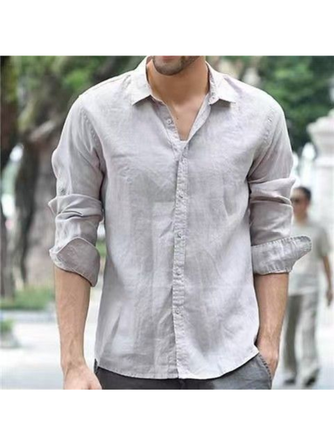 item picture 2026 shirt mens thin breathable   long sleeved cardigan   casual work shirt trendy