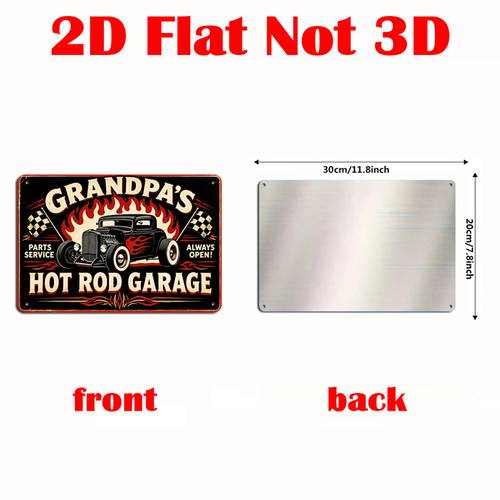 2d , 2d retro bil väggkonst - klassisk metallskylt design, garage skyltkonst, retro hem, café, dekor - unik gåva för rumsestetik, 2d
