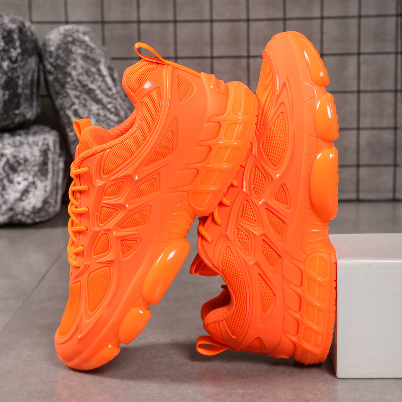 orange sneakers for men sold on Temu United States