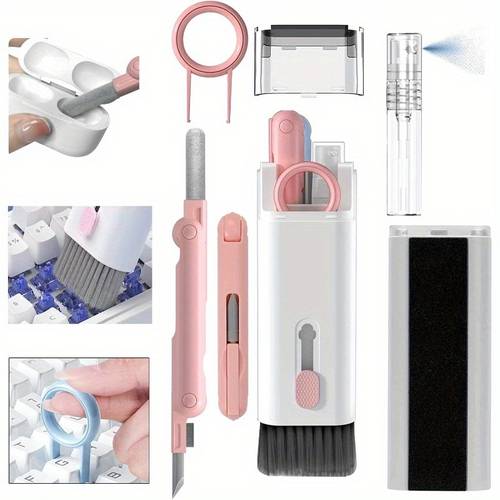 in one multifunctional cleaning brush including a keyboard brush headphone cleaner screen dust brush for phones keycap puller and a cleaning kit is an essential cleaning tool
