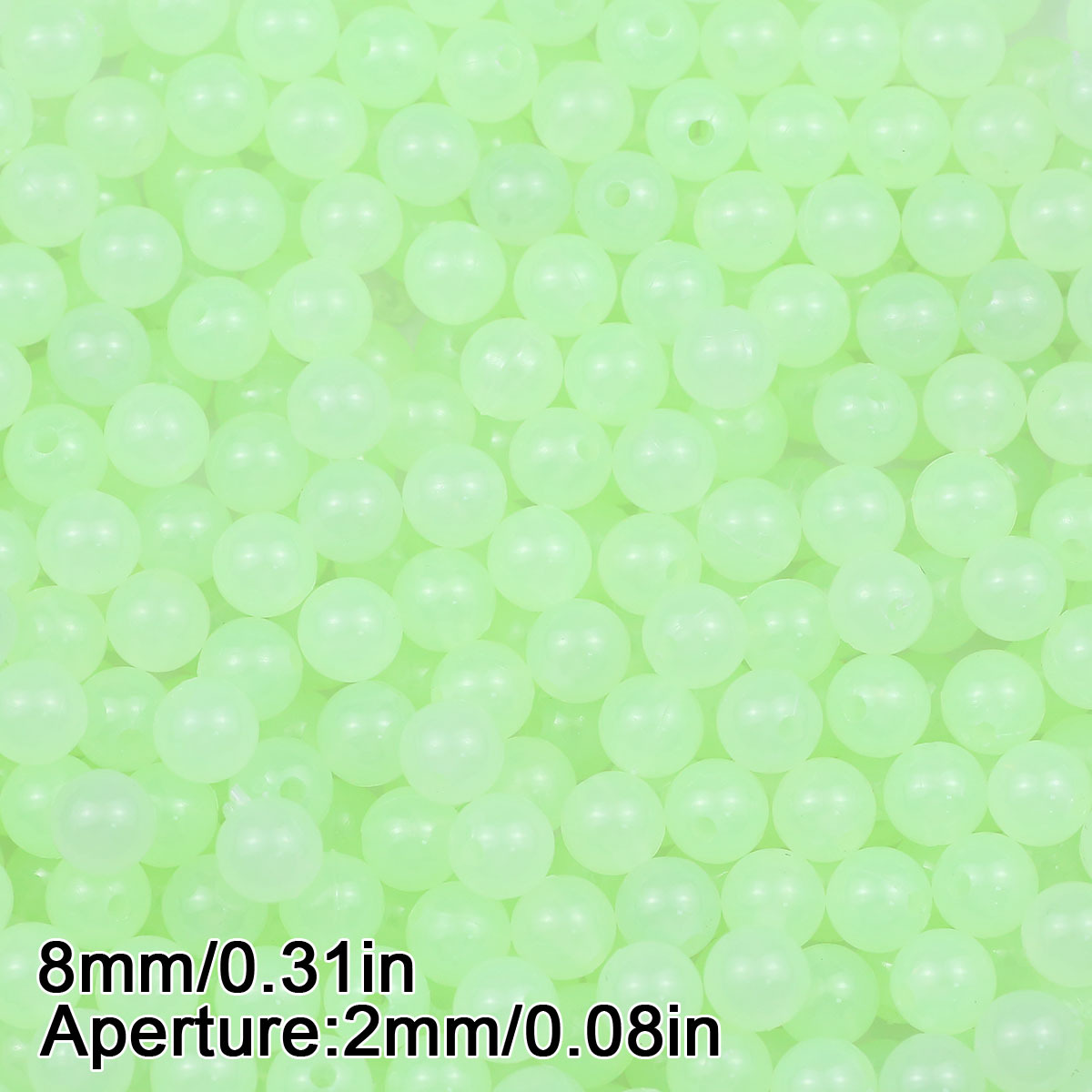 TEMU 200 pz 8mm Perline Luminose in Resina , Perline Decorative, Perline e Assortimenti di Perline, Accessori Portatili, Decorazioni da Appendere,
