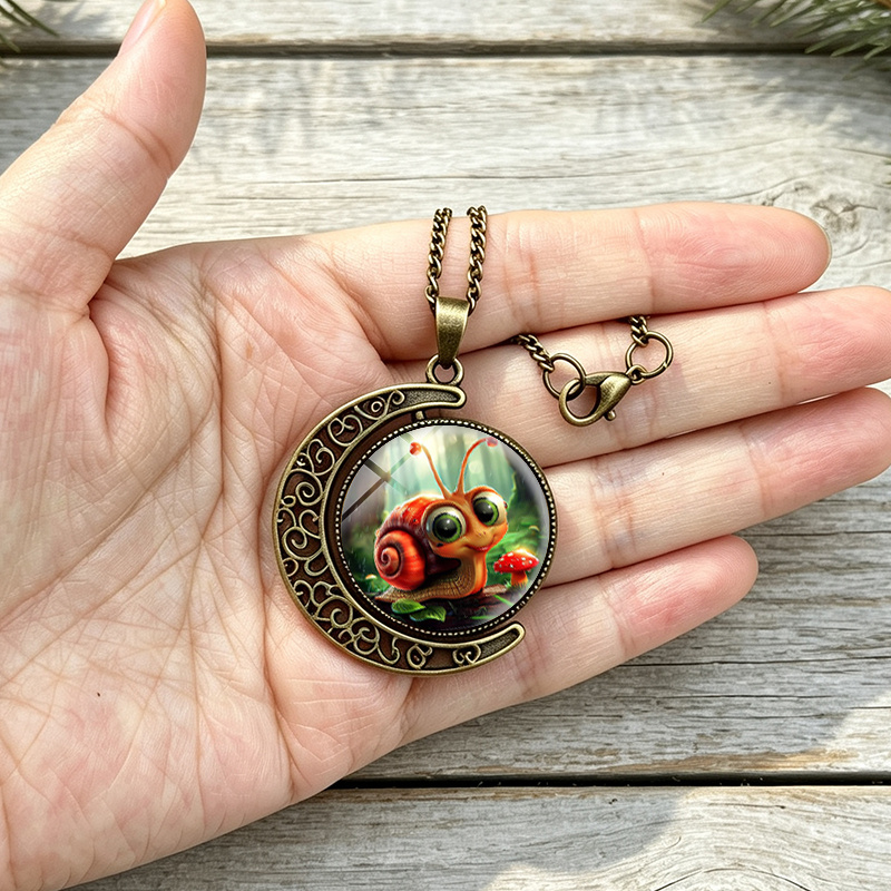 3pc Snail with Red Mushroom Jewelry Set