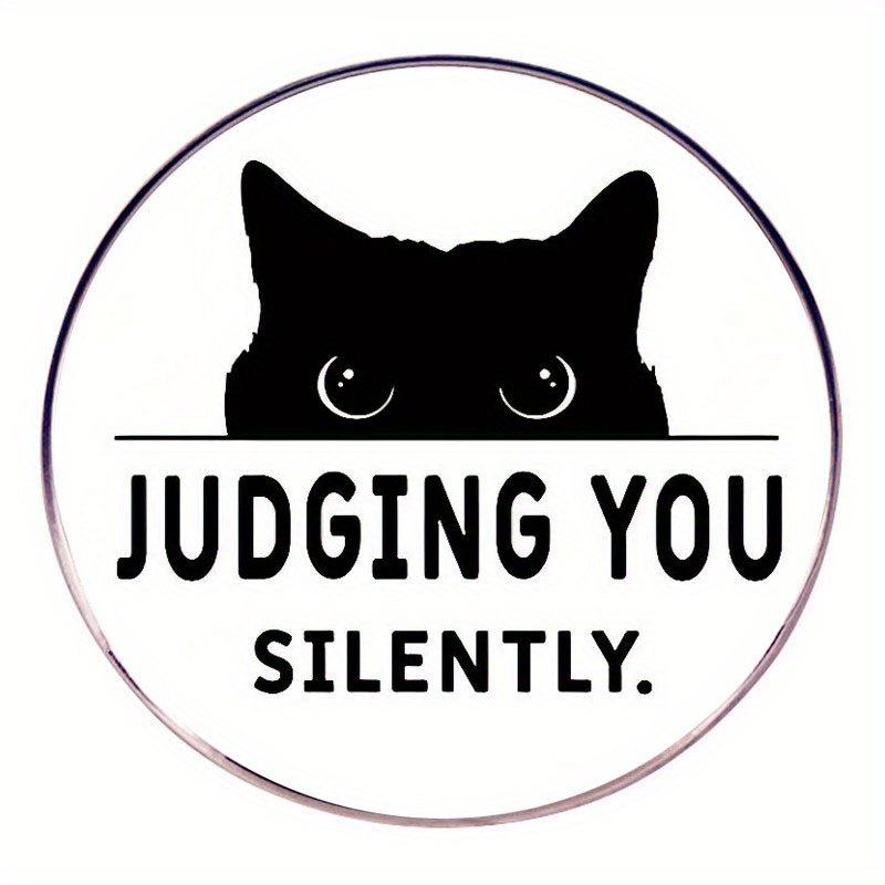 The Cat Silently Judges Your Brooch Featuring A Cartoon Cat, And Ridiculing Alloy Badge Accessory