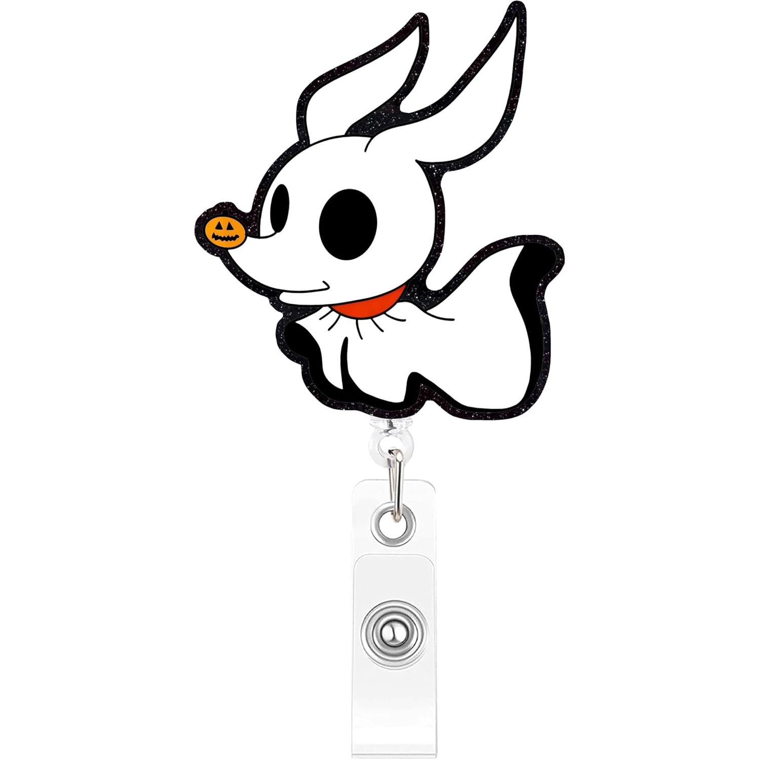TEMU 2d Flat Stretchable Id Lanyard - Halloween Christmas Durable Id Nurse Scroll, Easy To Open, Compact And Lightweight, Suitable For Nurses,