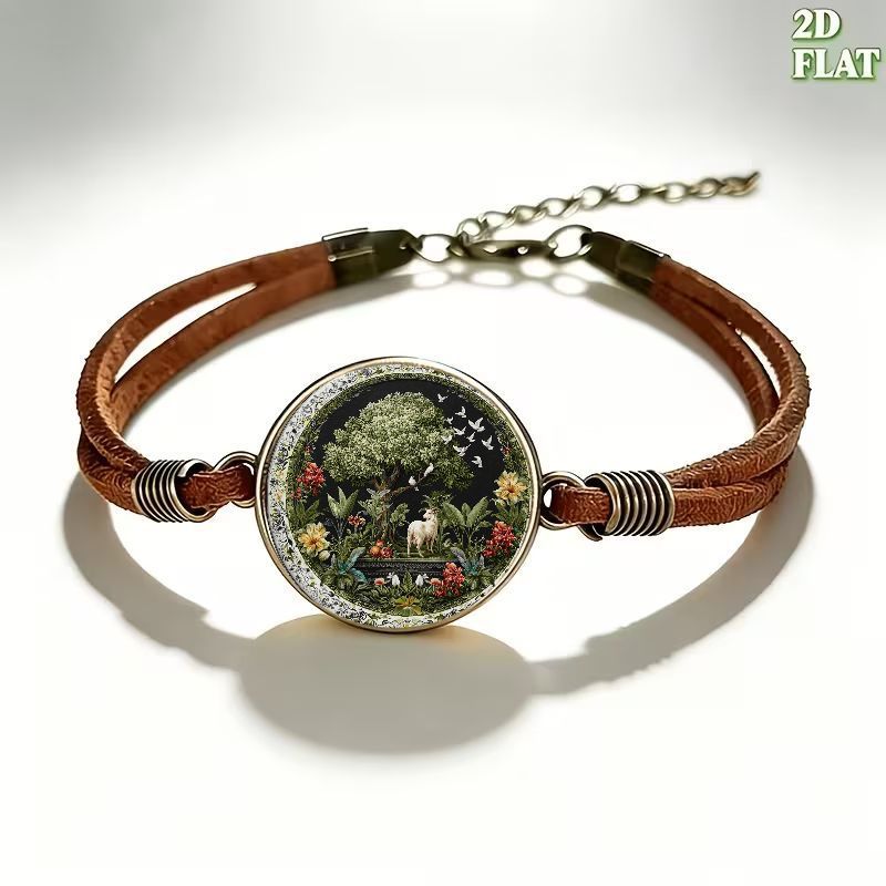 Women's Vintage Flat Pattern Bracelet, Fashionable Gift